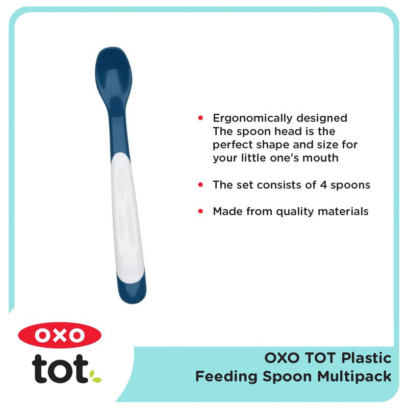 OXO TOT PLASTIC FEEDING SPOON MULTIPACK