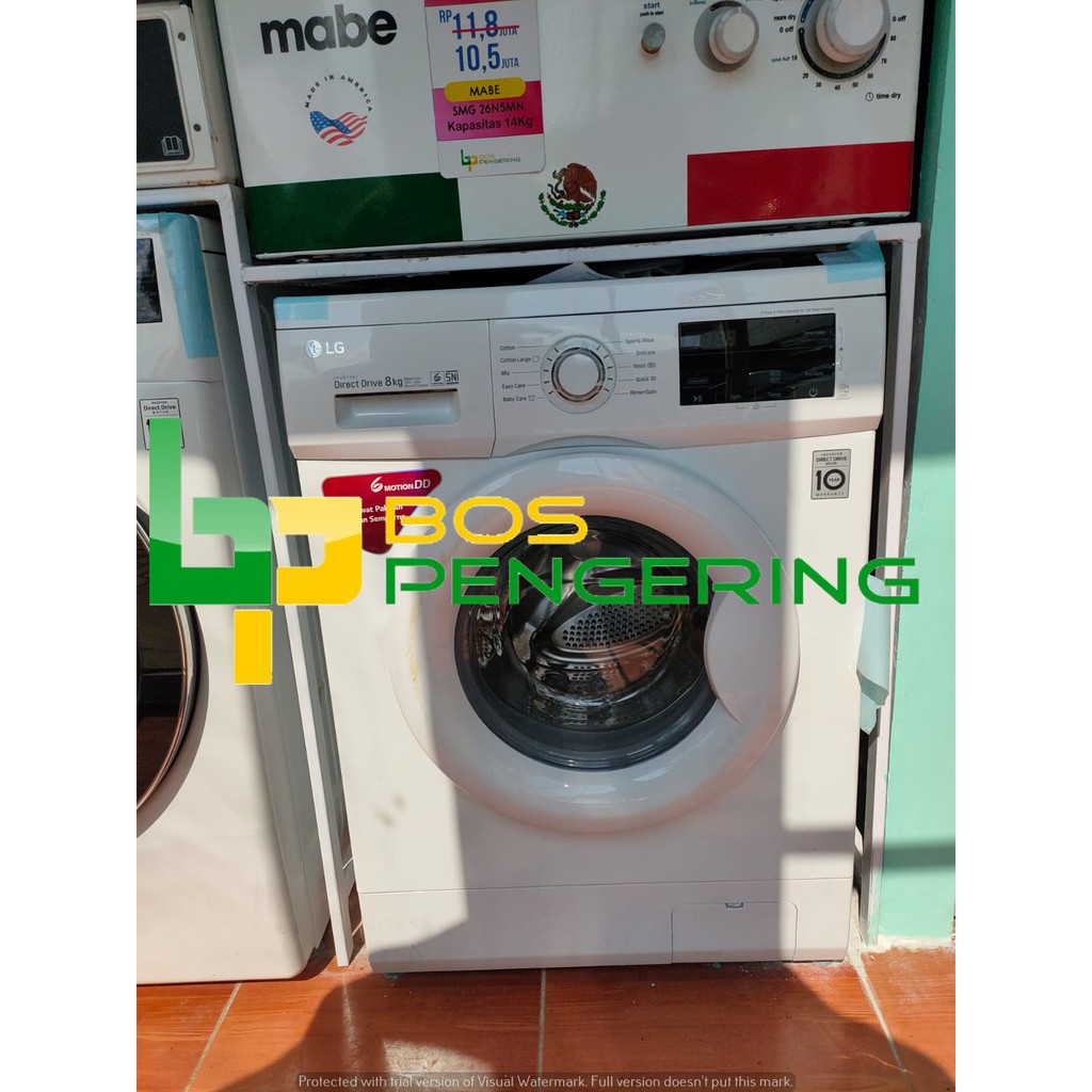 MESIN CUCI LG 8 KG FM1208N3W WASHER FRONT LOADING LG 8Kg BERGARANSI