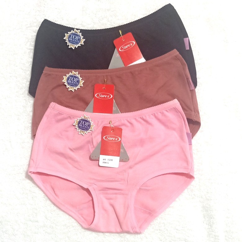 3 Pcs Celana Dalam Wanita Sorex 1230  Super Soft Underwear CD