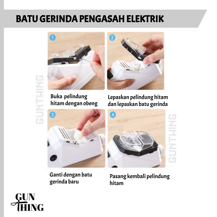 Batu Gerinda Pengasah Elektrik - Bantu Asah Ganti