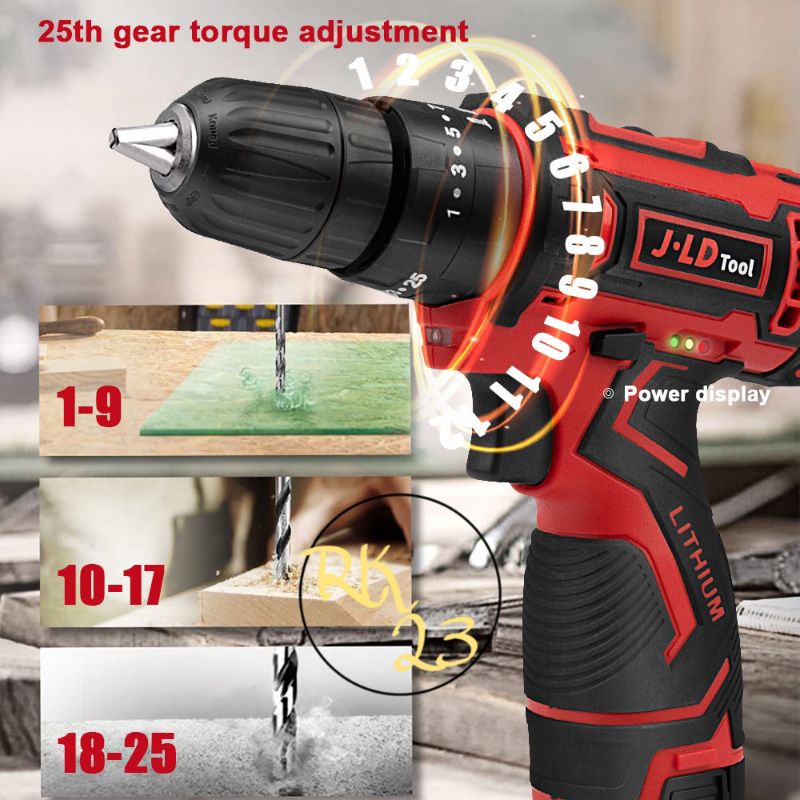 JLD 16.8V  bor charger bor cas murah 2 baterai promo bor battery Cordless drill mesin bor batre jld 