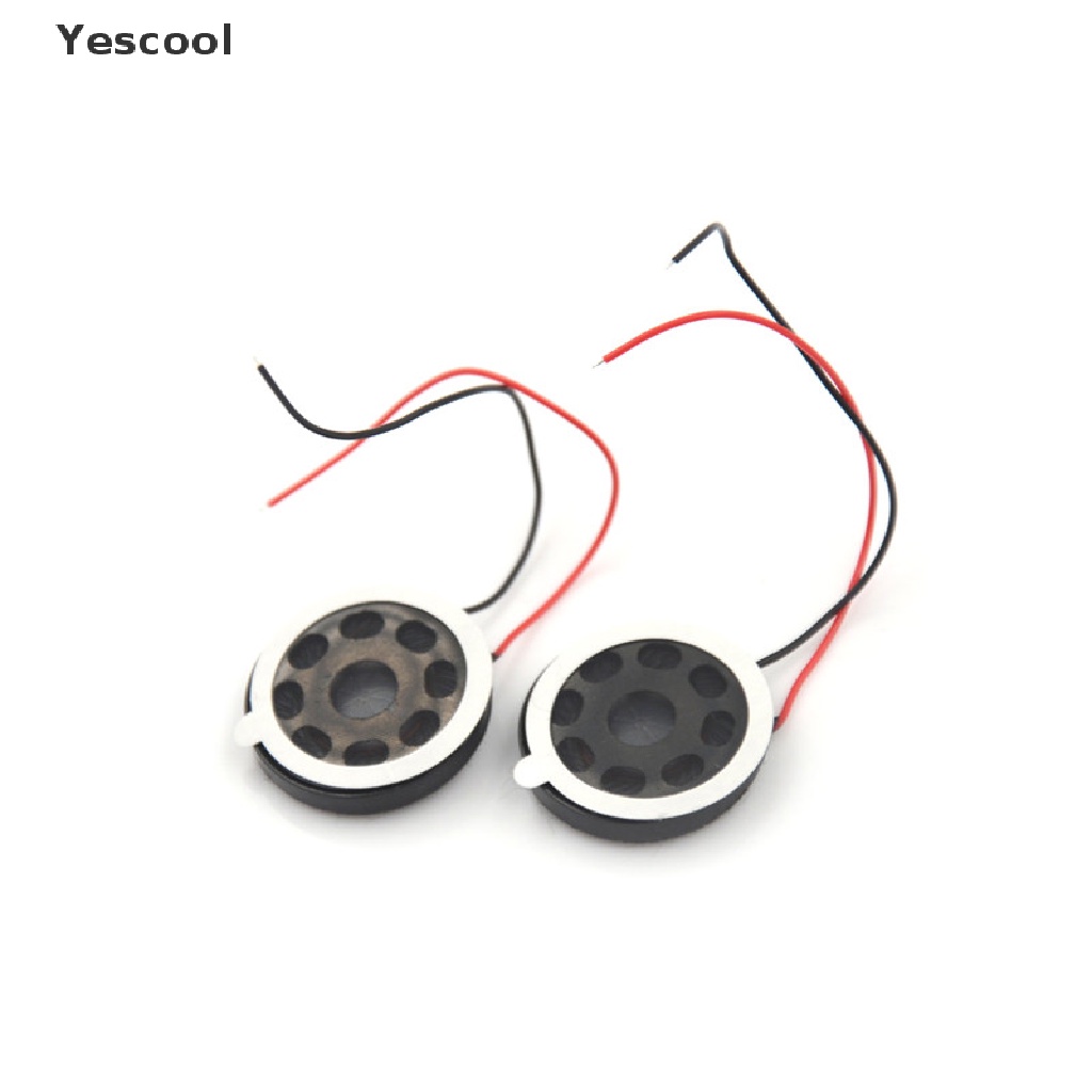 Yescool 5pcs Speaker Audio Stereo Bentuk Bulat Diameter 20mm 8Ohm 1W