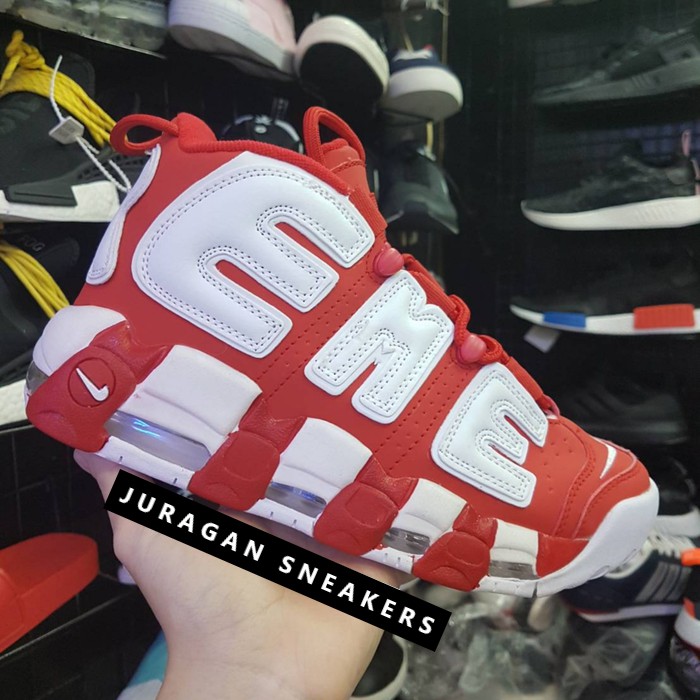 supreme x nike air more uptempo red