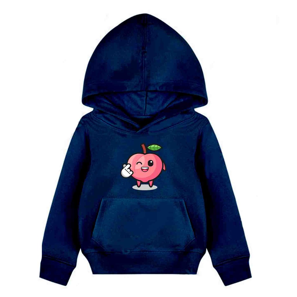 Hoodie Anak Peach Sarang Sweater Pakaian Fleece Anak