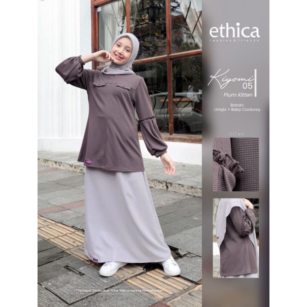 SETELAN REMAJA DAILY ETHICA KIYOMI 05 SILVER GREY DAN PLUM KITTEN