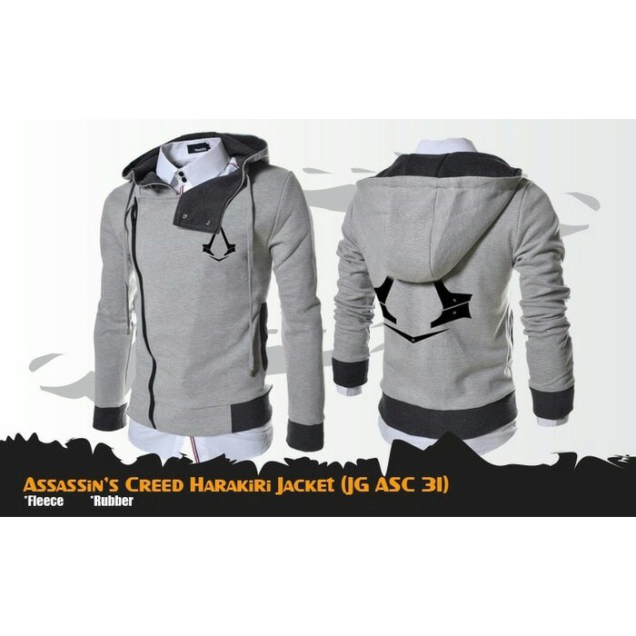Jaket Anime Game Assassin's Creed Harakiri Grey Jacket Hoodie (JG ASC 31)