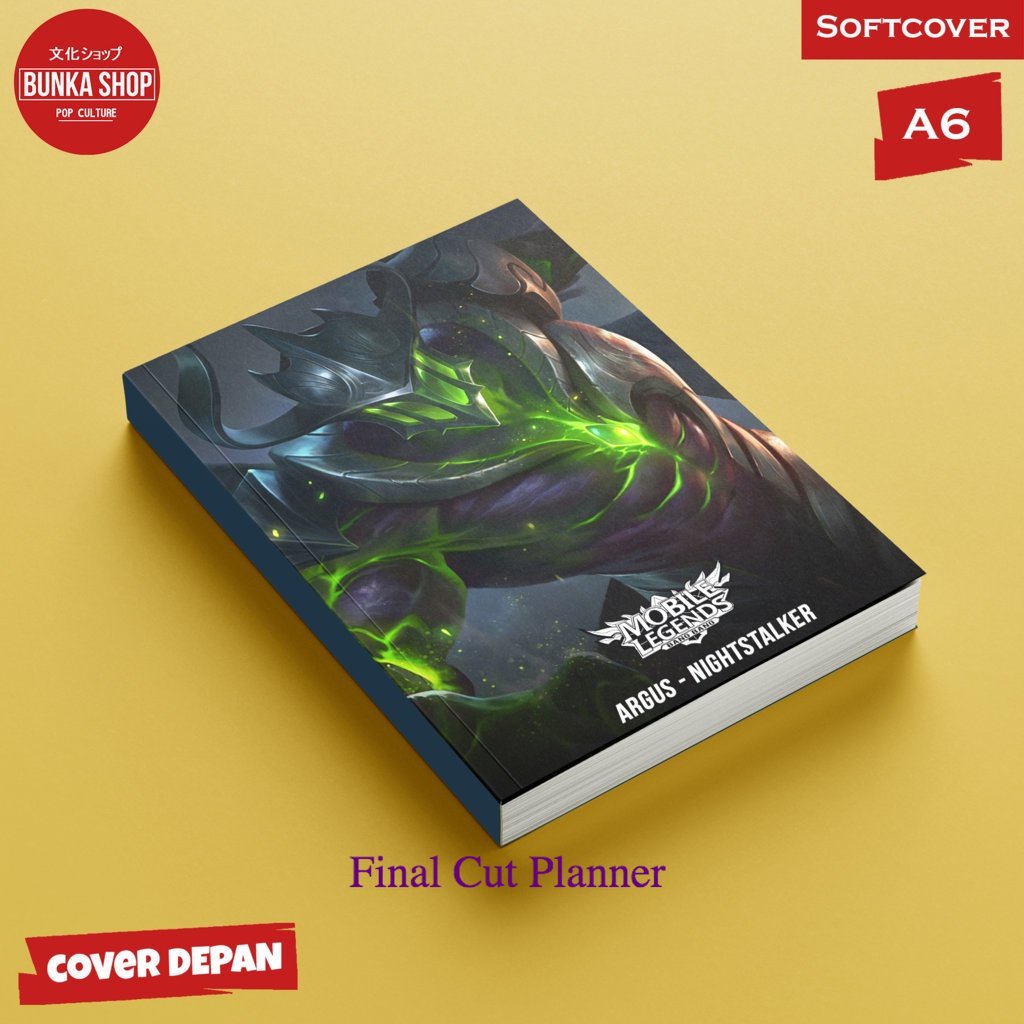 

Pocket Note Mobile Legends Argus Night Stalker Softcover A6 Buku Tulis catatan Notes Agenda Planner Jurnal