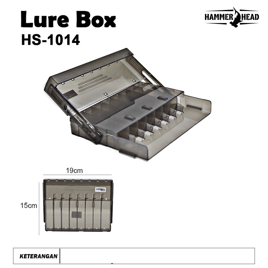 Kotak Pancing HAMMERHEAD HS-1014 Tempat Lure Tingkat Box Minow Alat Perlengkapan Pancing Pancingan M