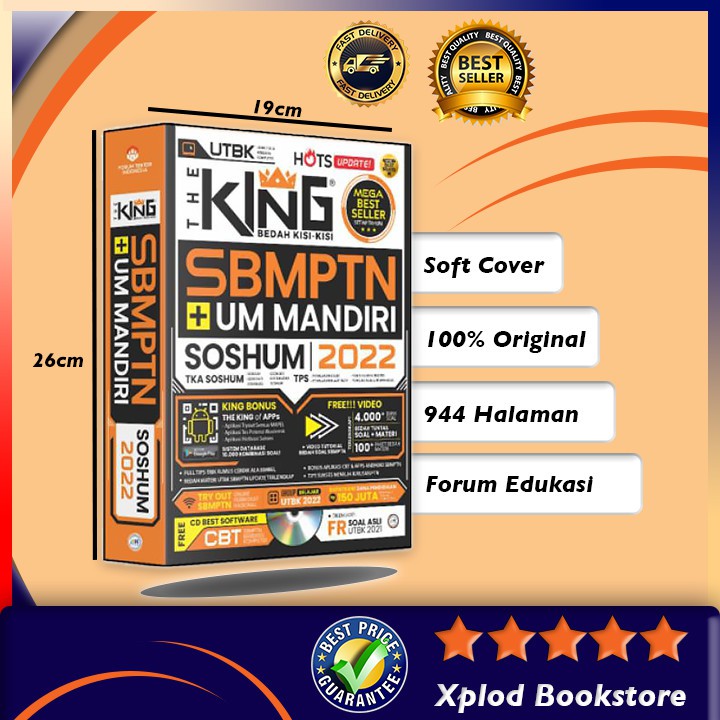 BUKU SBMPTN 2022 TERBARU The King Bedah Kisi - Kisi SBMPTN & UM Mandiri SOSHUM UTBK Baru 2021-2022
