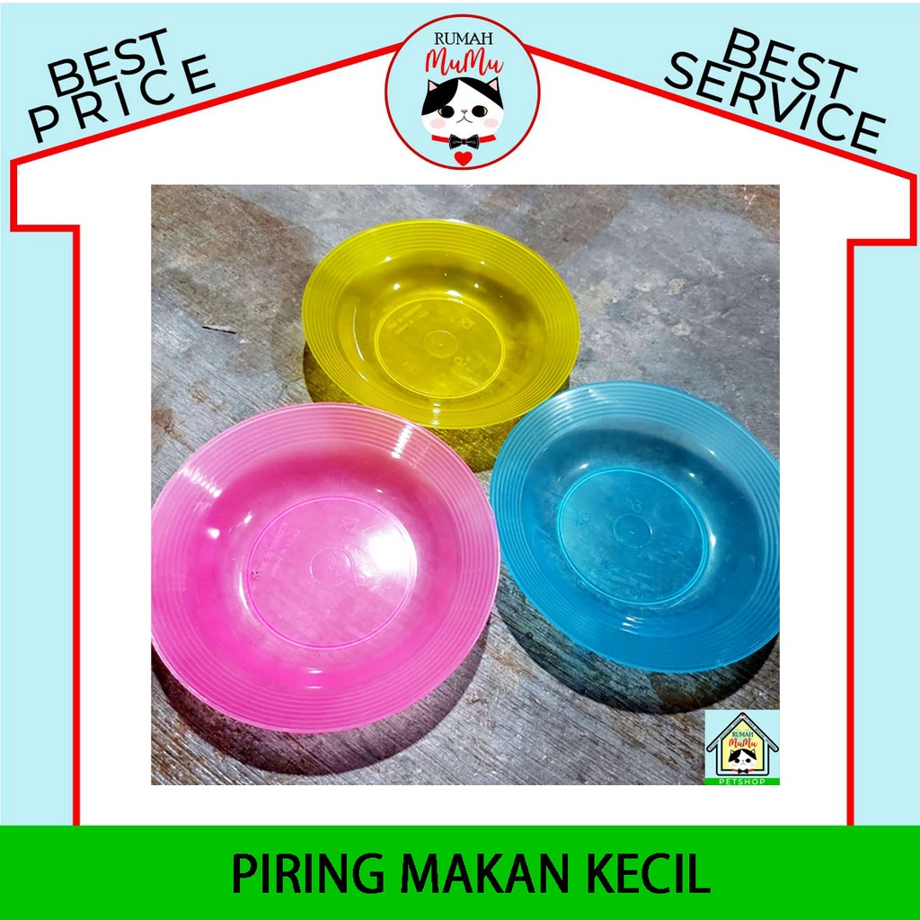 PIRING MAKAN KECIL ANJING KUCING PLASTIK 6 INCH