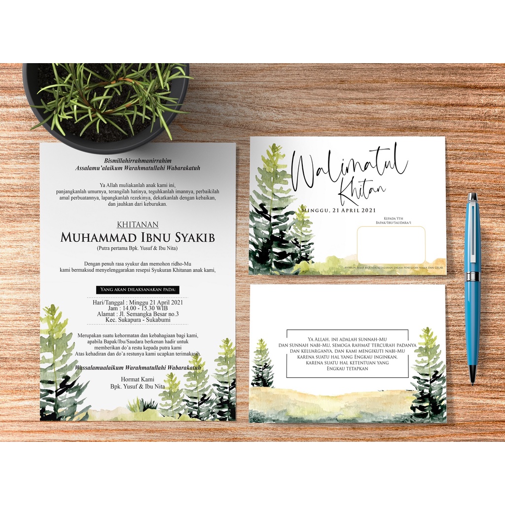 Undangan Khitan / Sunatan / Walimatul Khitan