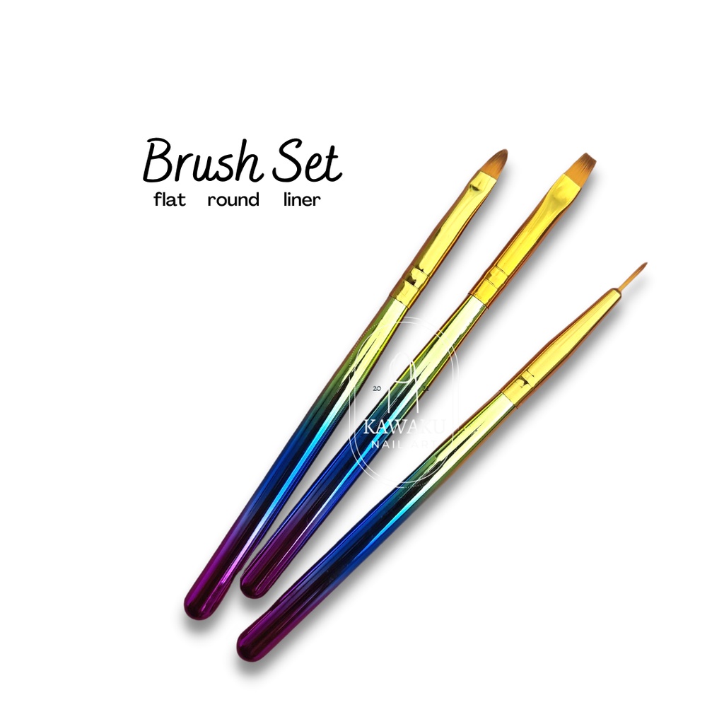 Brush 3 Set Hologram KHBU NP-25