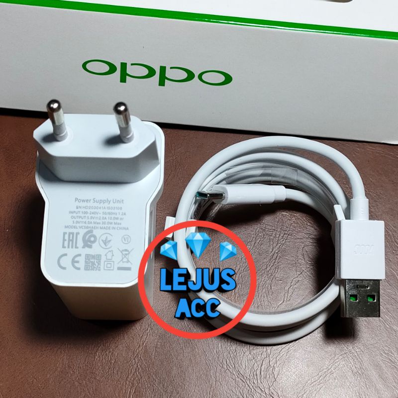 Charger Oppo Reno 6.4" - Reno 10x Zoom VOOC 30W Type C ori