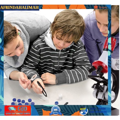 

{TERBARU} Microscope Kit LED 100X-1200X Mikroskop Edukasi Sekolah Anak