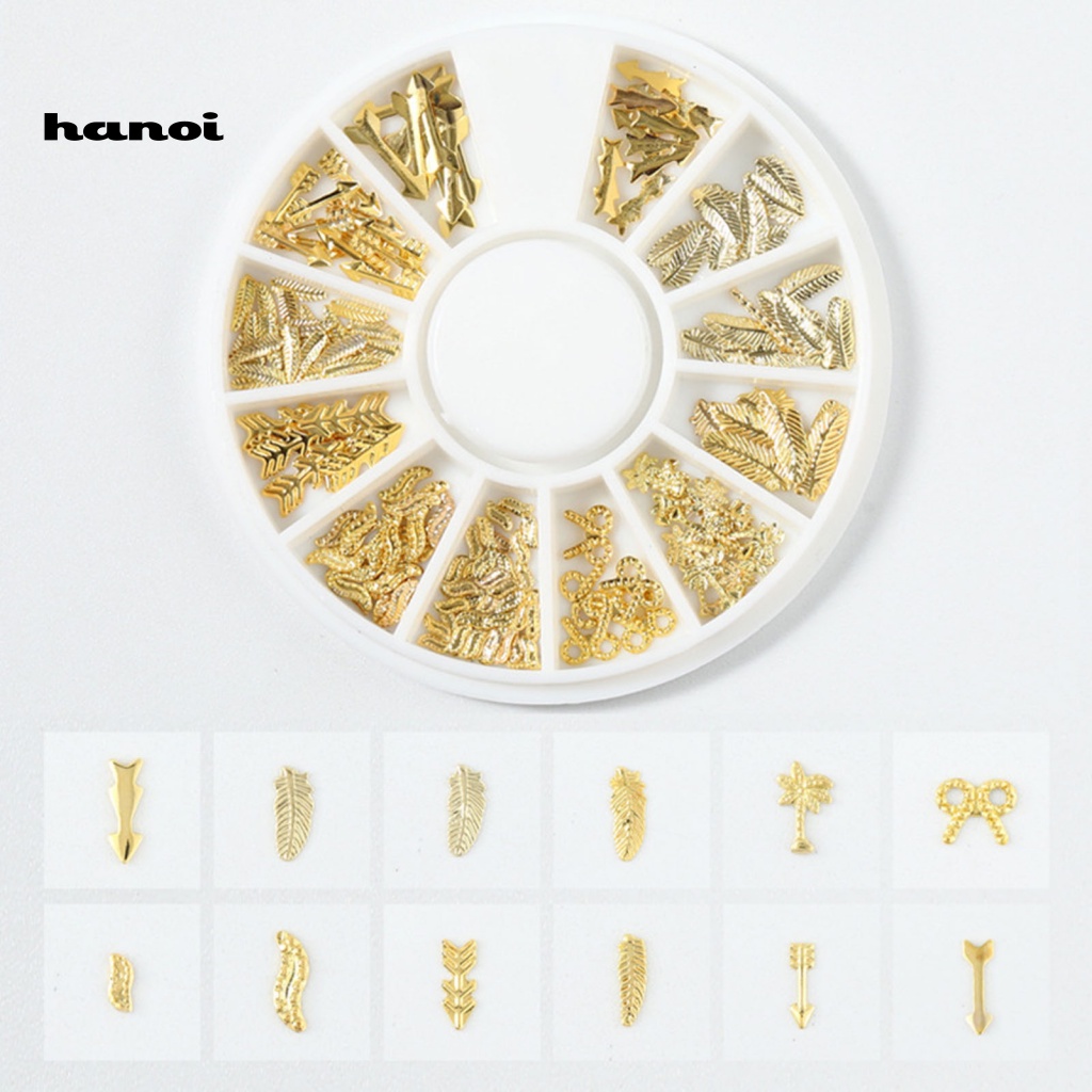 Han 1 Set Ornamen Bintang / Bulan Untuk Dekorasi Nail Art Charms