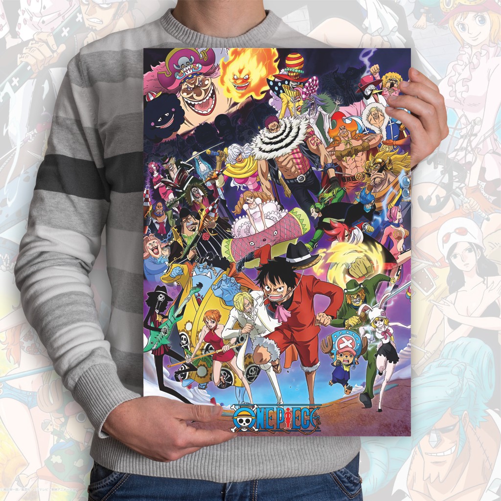 Poster Anime One Piece - Size A3+ Luffy Zoro Nami Robin-1 One Piece