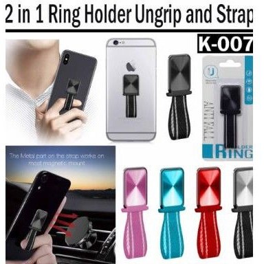 Iring handphone model ungrip polyester murah meriah pegangan handphone universal mantap bagus