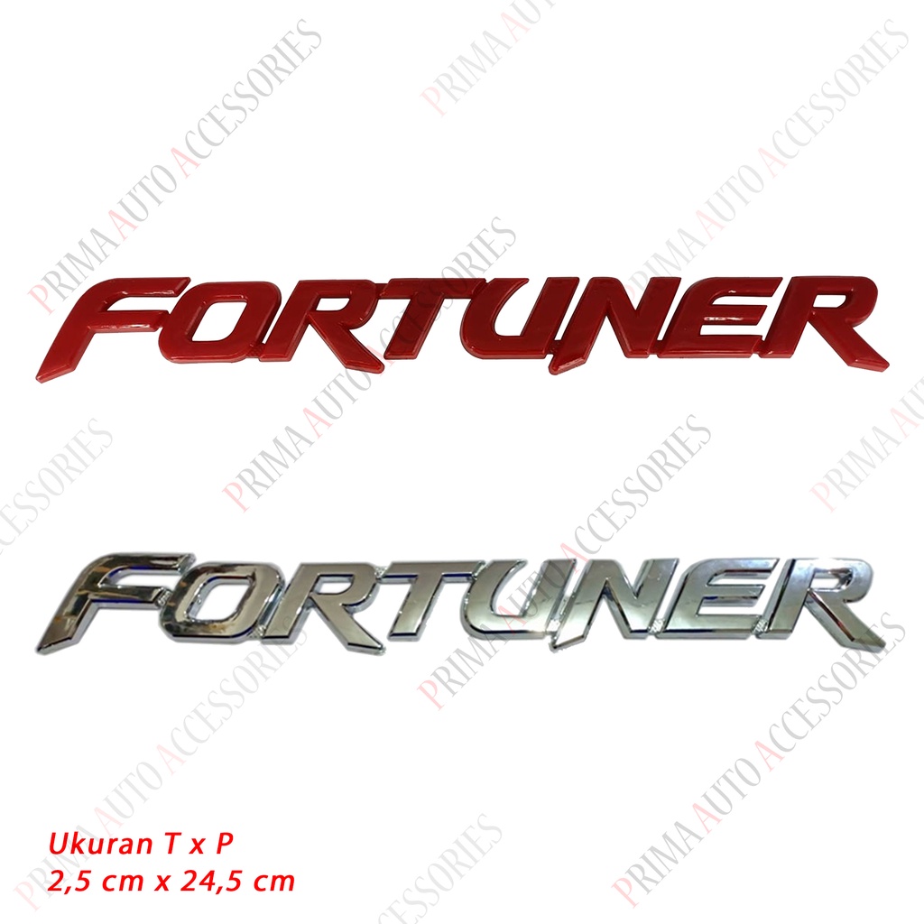 Logo Emblem Mobil FORTUNER Bagasi Belakang