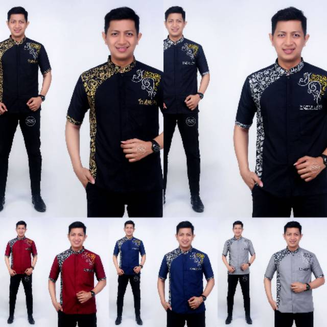 Baju koko seragam gus azmi azzahir / Koko batik lengan pendek