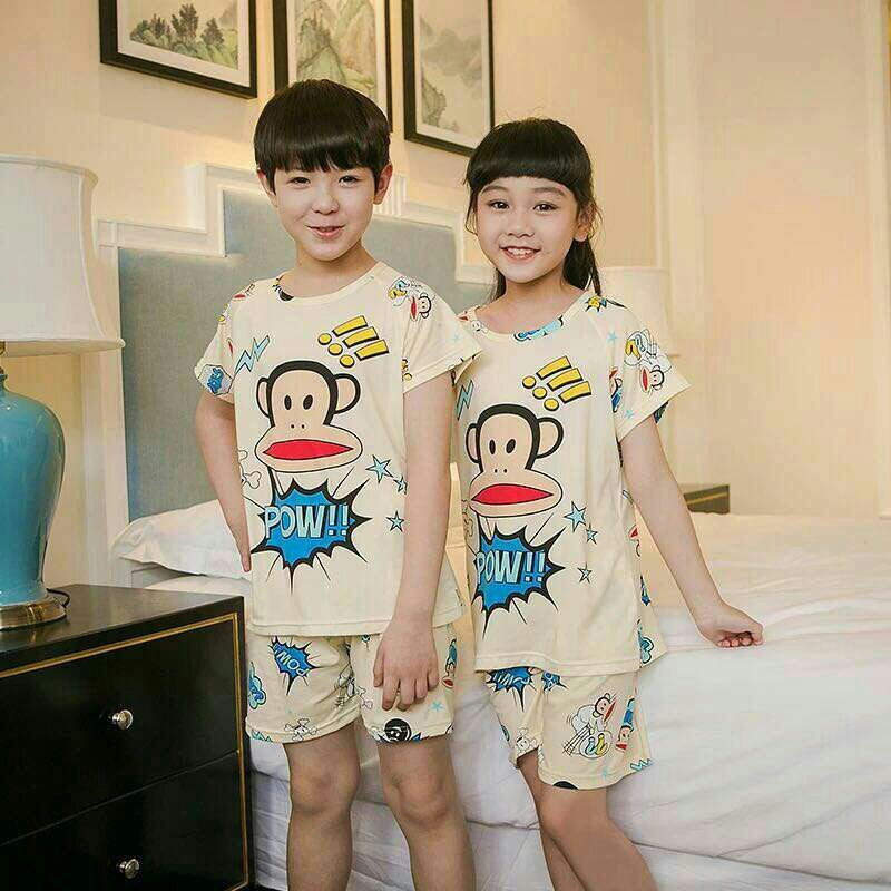 Baju Anak Monkey Pow Boom Cream