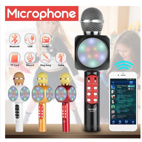 Mic Karaoke Microphone Wireless Bluetooth WS1816 speaker