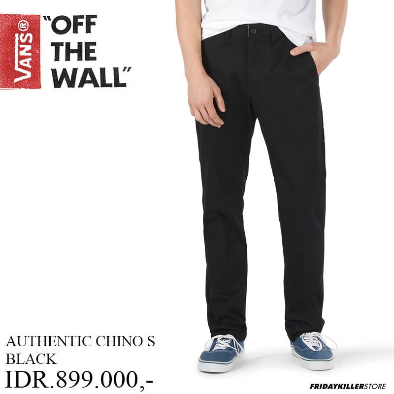 CELANA VANS OFF THE WALL | AUTHENTIC CHINO BLACK