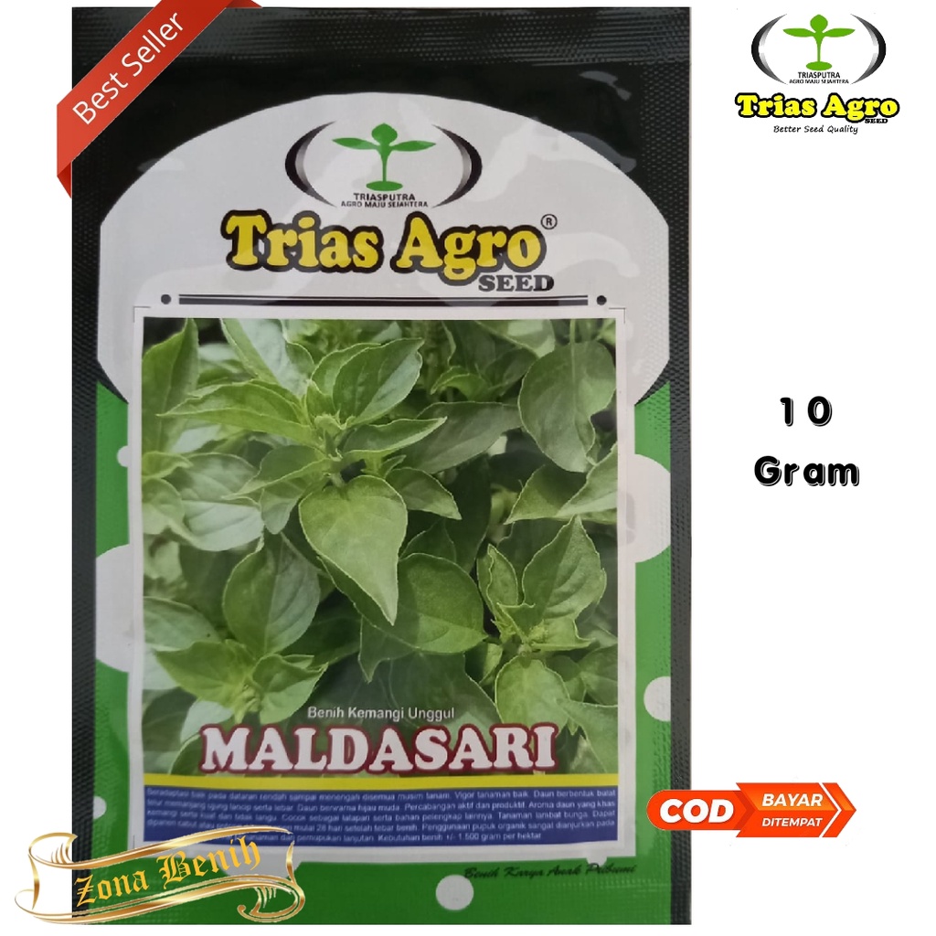 BENIH KEMANGI UNGGUL MALDASARI ISI 10 GRAM, BIBIT KEMANGI UNGGUL, BENIH DAUN KEMANGI, BIBIT DAUN KEM