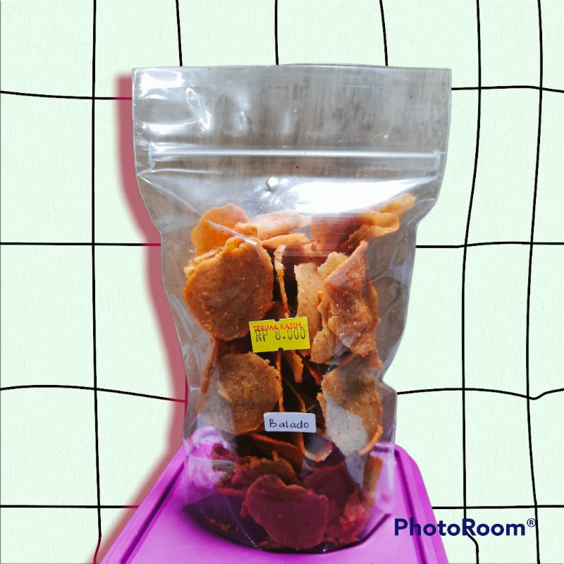 

KERIPIK EMPEK-EMPEK IKAN (KRIPPEK)BALADO 100GR