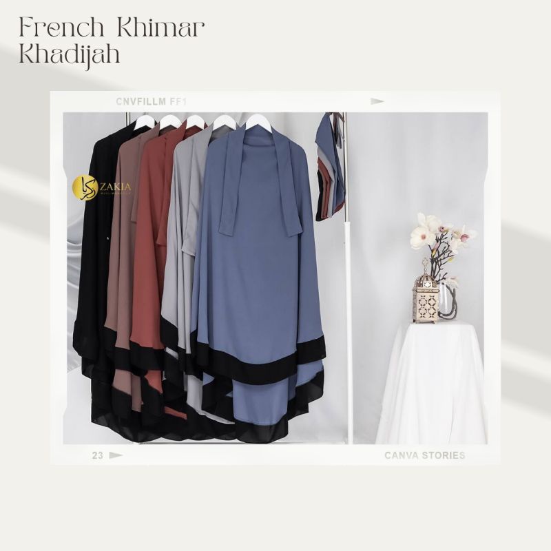 French Khimar Khadijah Marzan anti UV by Zakia