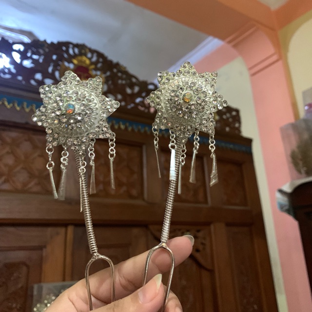 Cunduk mentul bintang pengantin sunduk mentul silver