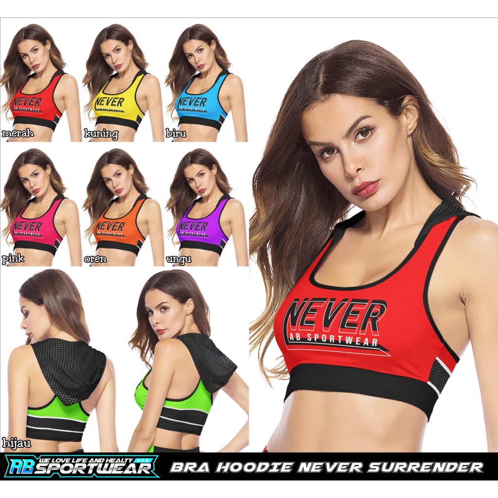 AB SPORTWEAR BRA HOODIE NEVER SURRENDER