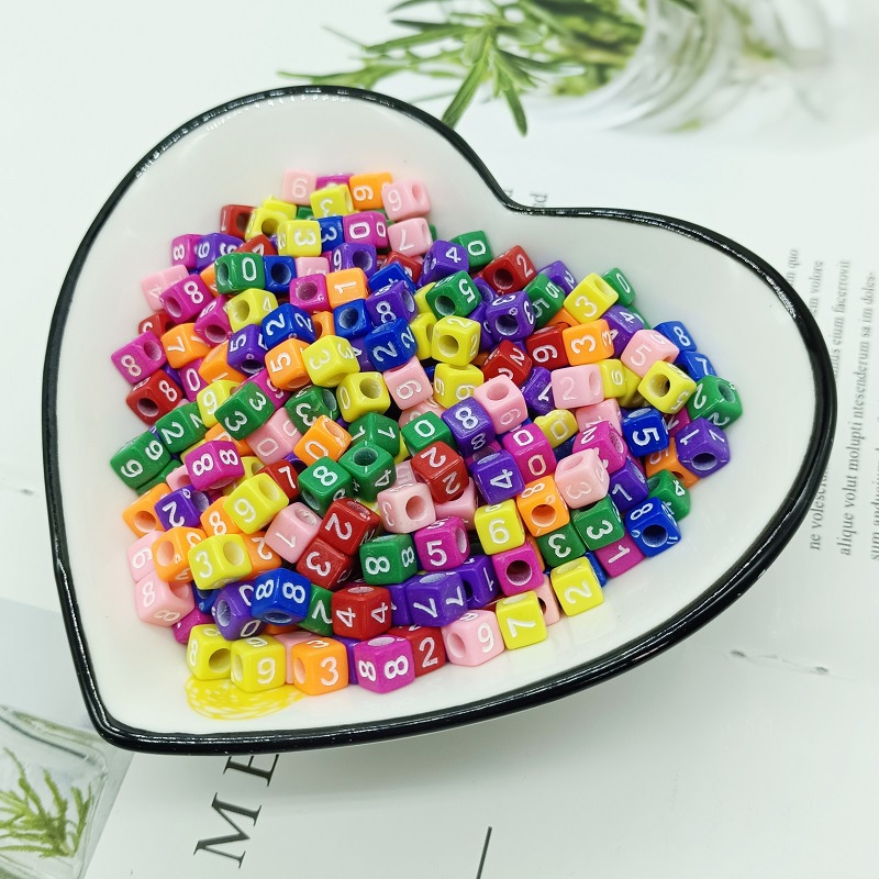 100pcs Manik-Manik Angka Handmade diy Untuk Edukasi Anak