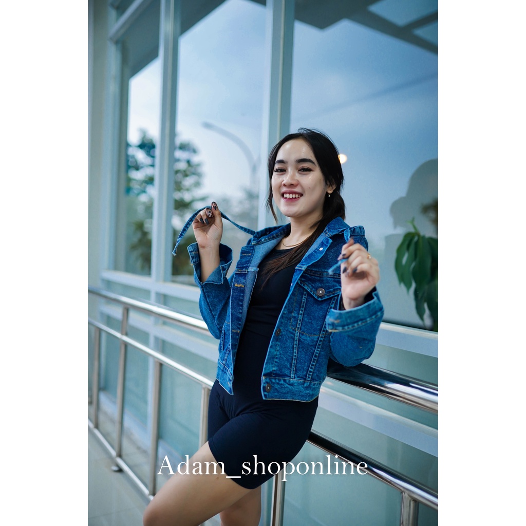 JEANS WANITA  OVERSIZE SALSA JACKET  CROP KOREAN SYLE