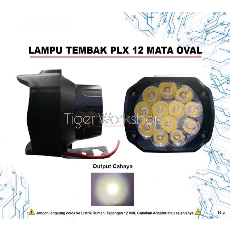 Lampu Tembak Lampu Sorot 12 Mata WaterProof Universal Semua Kendaraan