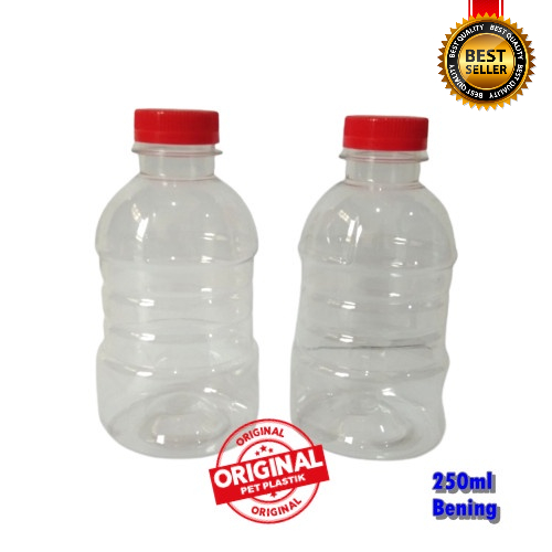 Botol Juice Plastik 250ml Botol Jamu Botol Minum Bening Pet