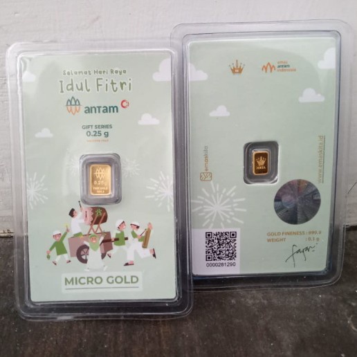 Micro Gold Emas Kita 0,25 Gram 0.25 Gr Resmi Antam x Hartadinata Gift Series Lebaran Idul Fitri
