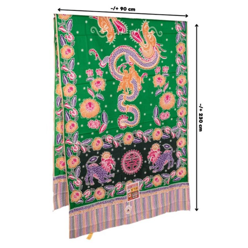 Kain Jarit Gendongan Bayi Unggul Jaya Corak Liong Kain Jarit, Cukin Bayi Panjang Motif Liong