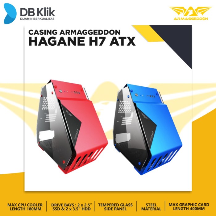 Casing Armaggeddon HAGANE H7 m-ATX - Case PC Armagedon HAGANE H-7 mATX