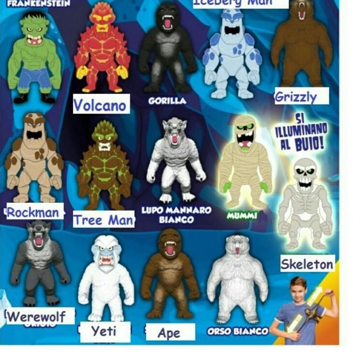 [PRODUK GGRNI] Mainan MONSTER FLEX EMCO Seri 2 Gojitsu Glow In The Dark Mainan Tahan banting WE9