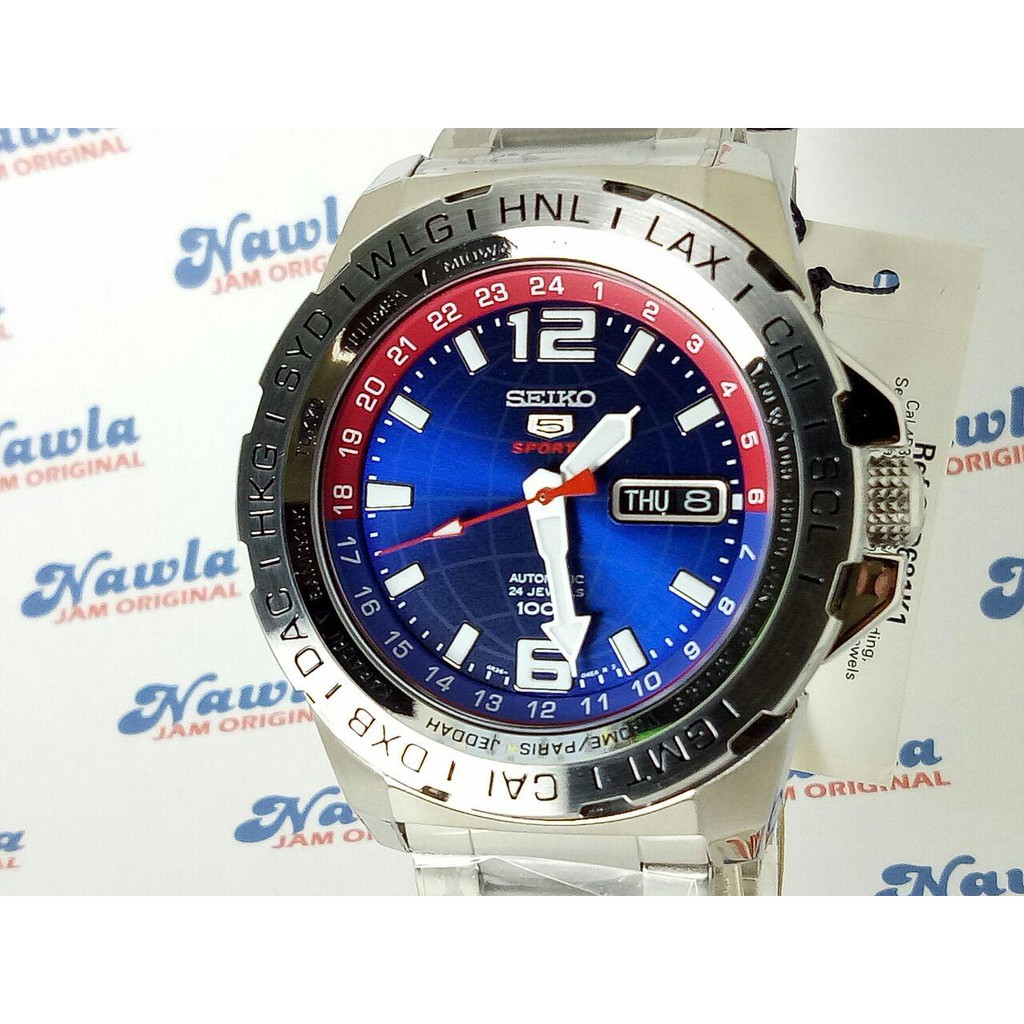 Seiko 5 Sports SRP681K1 Automatic Blue Dial - Jam Tangan Pria SRP681