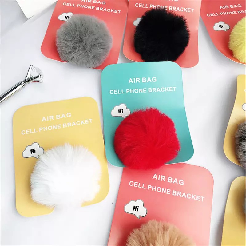 MF50 POP SOCKET WARNA 3D POMPOM POP SOCKET BULU POP SOCKET IMPORT POP SOCKET Hp ( Bulu PomPom) T5