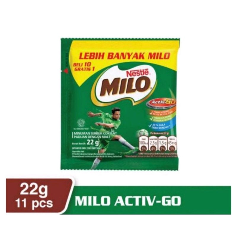 

Milo sachet Activ-Go 11x22gr(isi 11pcs)