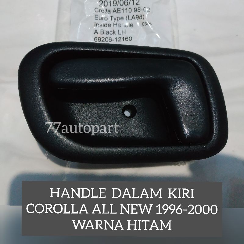 Handle pintu dalam corolla all new 1996 sampai 2000 kiri hitam