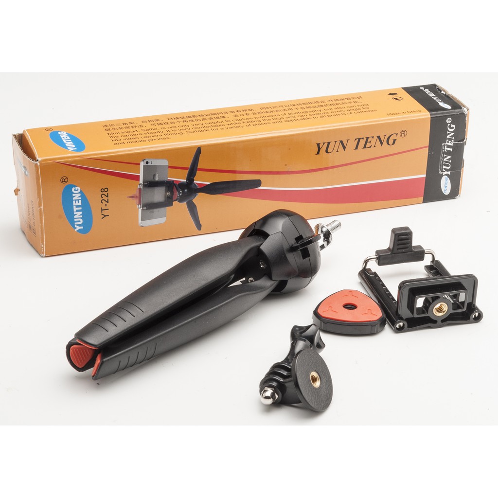 Tripod yunteng yt 228 mini tripod camera 2in1 / tripod yt288 mini plus holder u tripod tangan