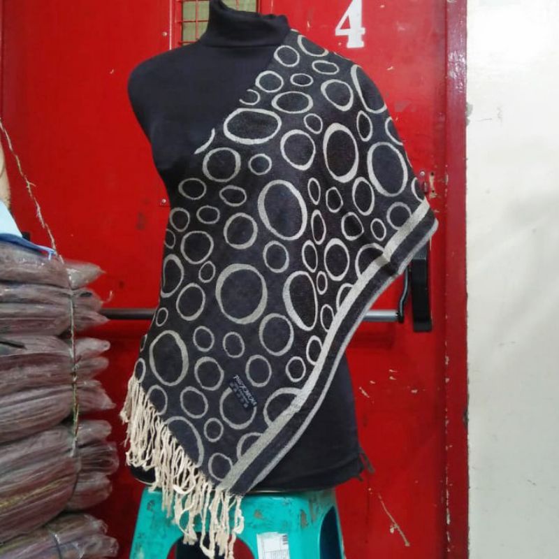 Pashmina Cashmere motif gelembung  | Selendang | Scarf | Syal | Shawl