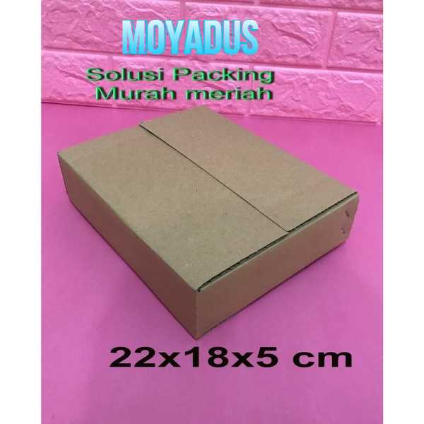 

kardus/karton/box uk. 22x18x5 cm SINGELWALL POLOS