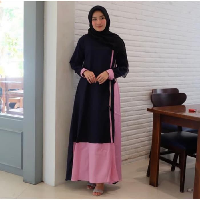  Baju  Dress Gamis  Wanita cewek Muslim Gamis  Plisket Terbaru  