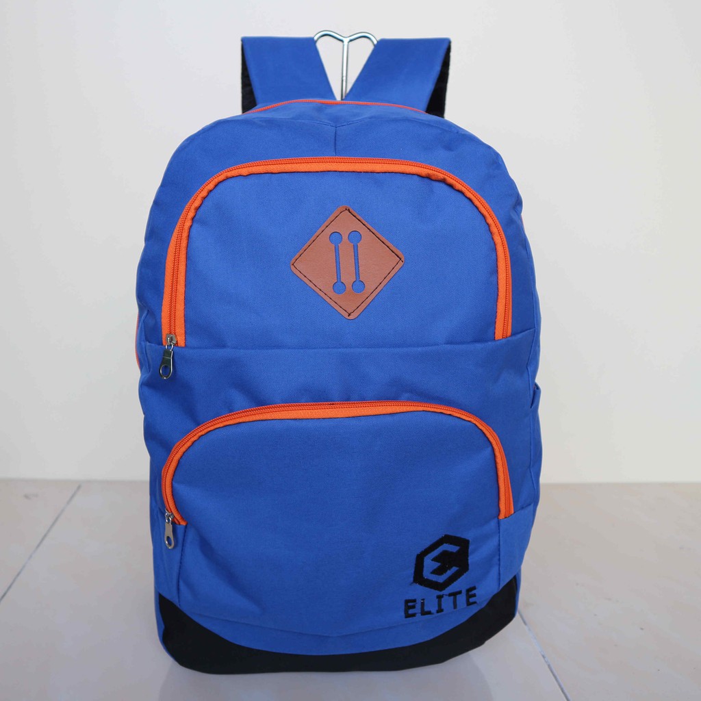 Tas Ransel Punggung Backpack Distro Elite Biru Bagus Keren Kece Elegan