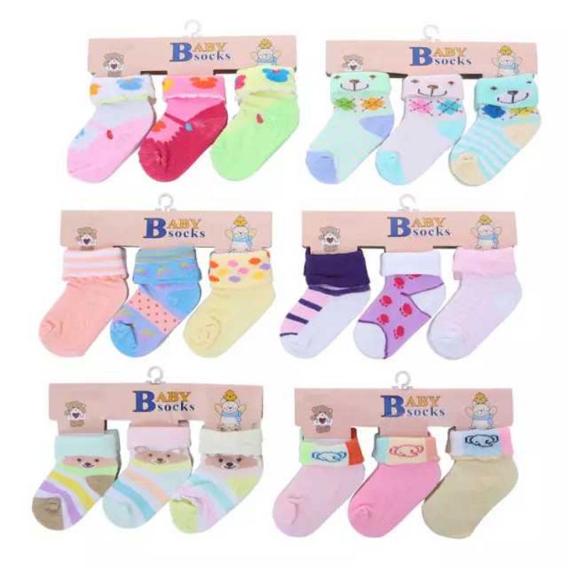 Kaos Kaki Bayi isi 1 set isi 3 Pasang Baby Kingdom SNI