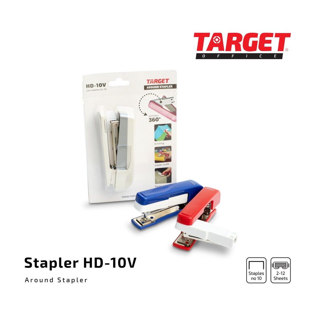 

STAPLER BUKU TARGET Around Stapler 360 Rotating Head HD-10V